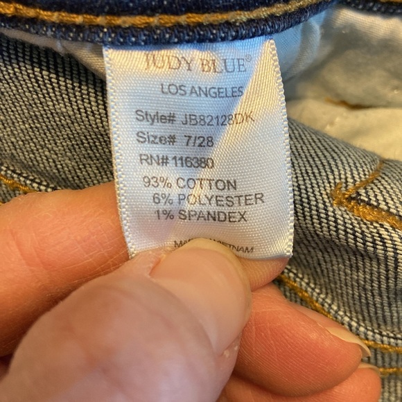 Judy Blue Los Angeles Slim Fit High Rise Dark Wash Jean Size 7/28 x 29” - Picture 6 of 12